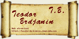 Teodor Brđanin vizit kartica